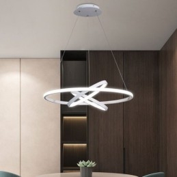 Lampadario moderno dimmerabile a 3 anelli LED sospensione