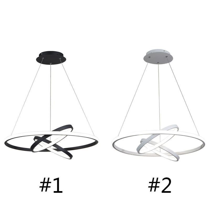 Lampadario moderno dimmerabile a 3 anelli LED sospensione