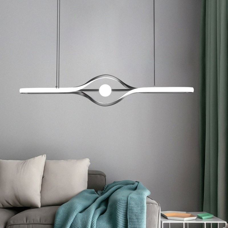 Lampada a sospensione lineare moderna a striscia lunga