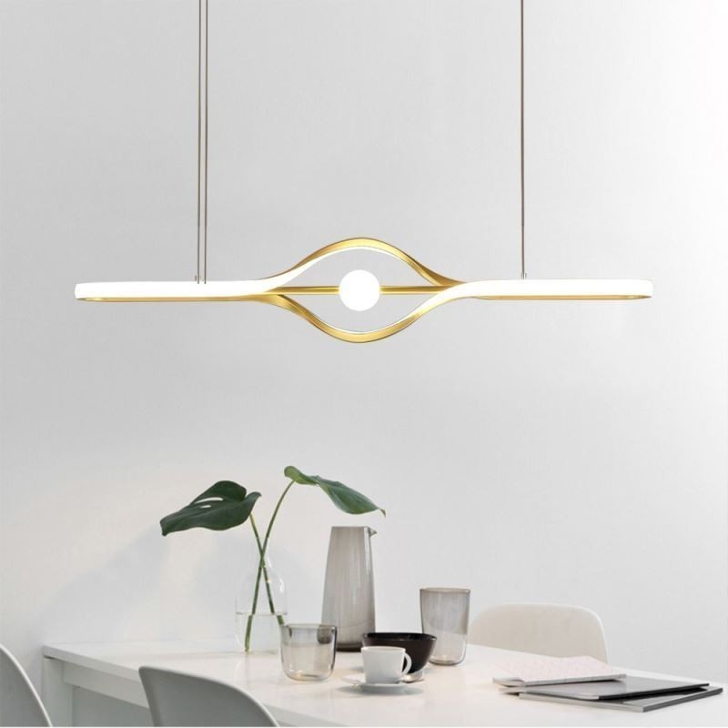 Lampada a sospensione lineare moderna a striscia lunga