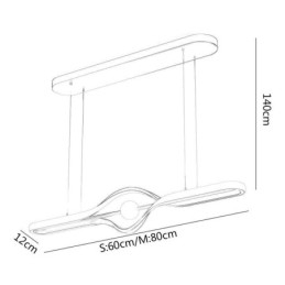 Lampada a sospensione lineare moderna a striscia lunga