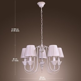 Lampadario rustico in bronzo stile candela 1 livello 58 cm