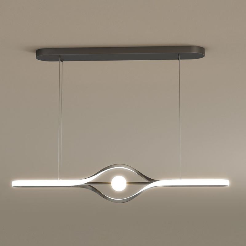 Lampada a sospensione lineare moderna a striscia lunga