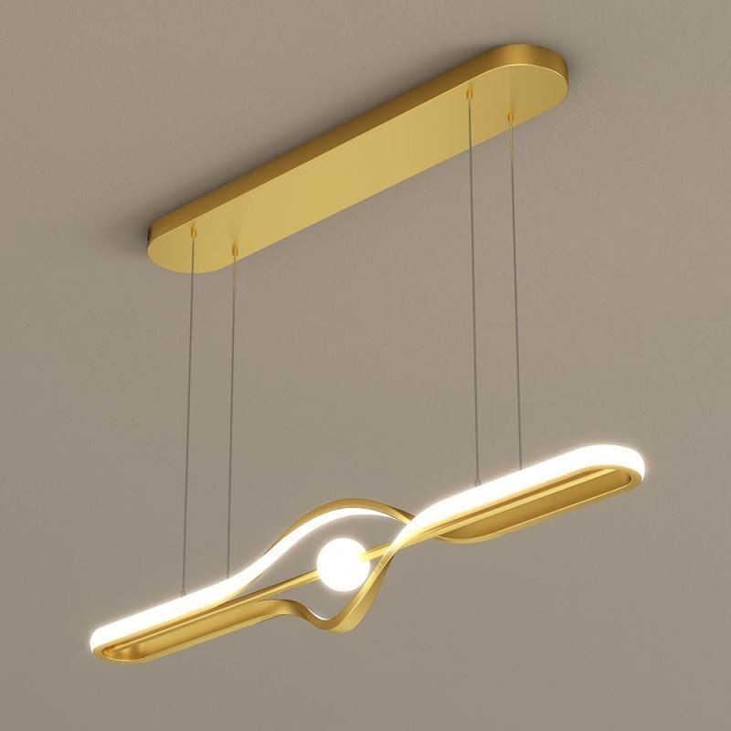 Lampada a sospensione lineare moderna a striscia lunga