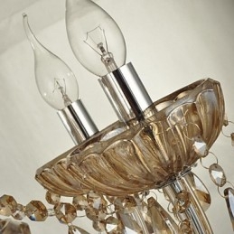 Lampadario moderno contemporaneo in cristallo a 2 livelli