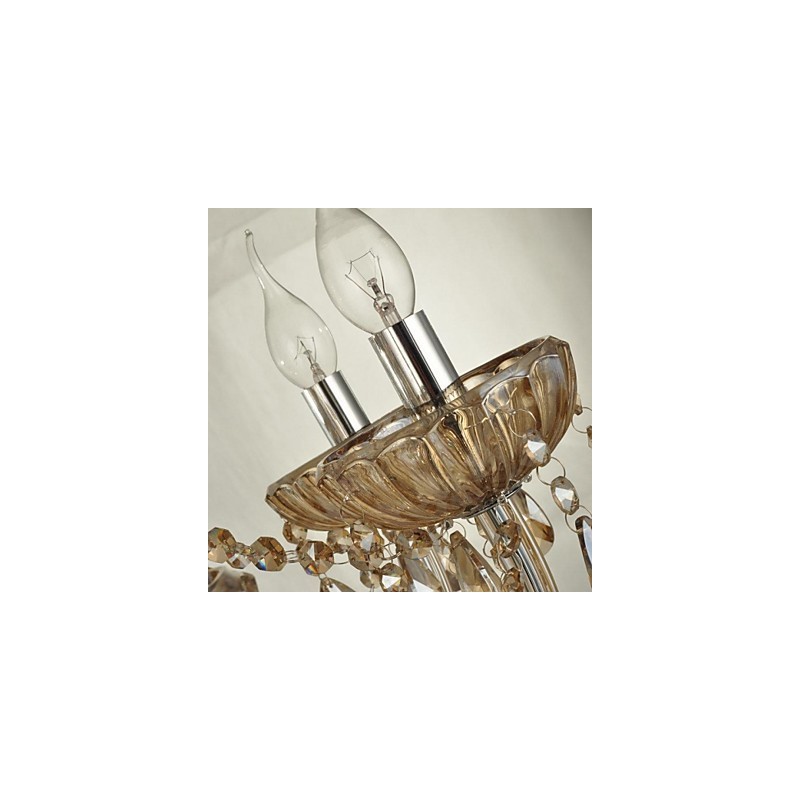 Lampadario moderno contemporaneo in cristallo a 2 livelli