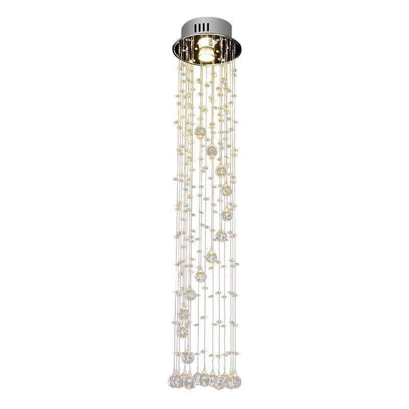 Lampadario a sospensione moderno in cristallo, da soffitto, a filo