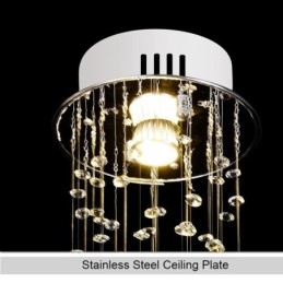 Lampadario a sospensione moderno in cristallo, da soffitto, a filo