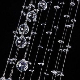 Lampadario a sospensione moderno in cristallo, da soffitto, a filo