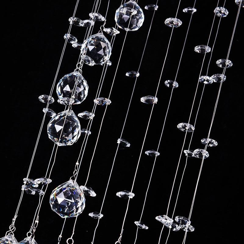 Lampadario a sospensione moderno in cristallo, da soffitto, a filo