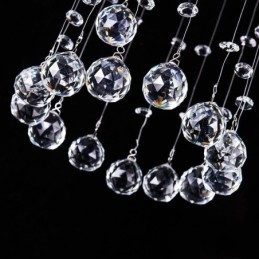 Lampadario a sospensione moderno in cristallo, da soffitto, a filo