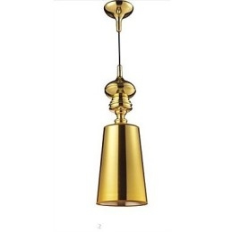 Lampadario moderno a 1 luce stile candela finitura oro regolabile