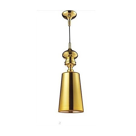 Lampadario moderno a 1 luce stile candela finitura oro regolabile