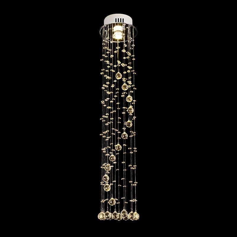 Lampadario a sospensione moderno in cristallo, da soffitto, a filo