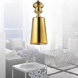 Lampadario moderno a 1 luce stile candela finitura oro regolabile