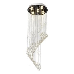 Lampadario a sospensione in cristallo con 5 luci GU10 40x40x120 cm