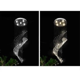 Lampadario a sospensione in cristallo con 5 luci GU10 40x40x120 cm