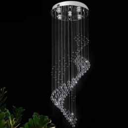 Lampadario a sospensione in cristallo con 5 luci GU10 40x40x120 cm