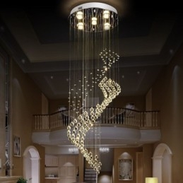 Lampadario a sospensione in cristallo con 5 luci GU10 40x40x120 cm