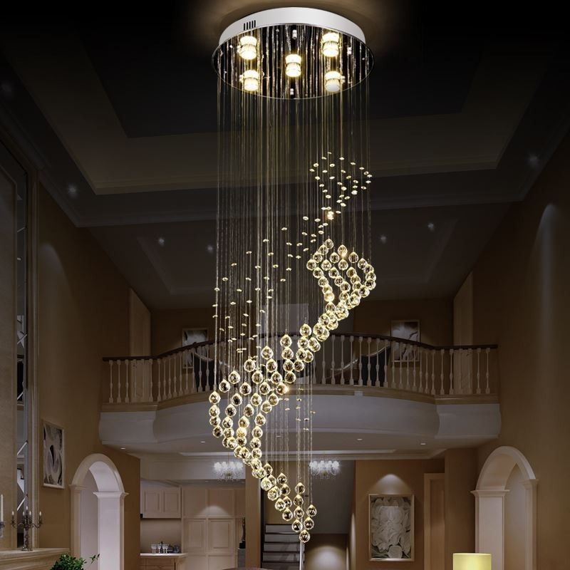 Lampadario a sospensione in cristallo con 5 luci GU10 40x40x120 cm