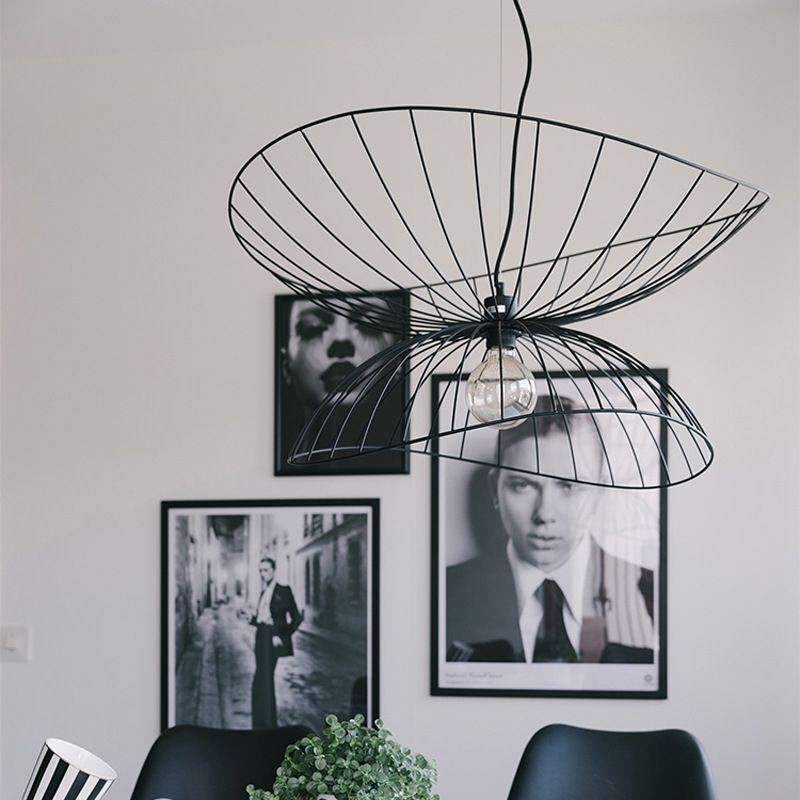Lampada a sospensione moderna a forma di cappello, minimalista, 1 luce