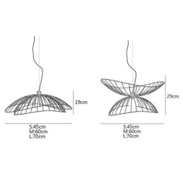 Lampada a sospensione moderna a forma di cappello, minimalista, 1 luce