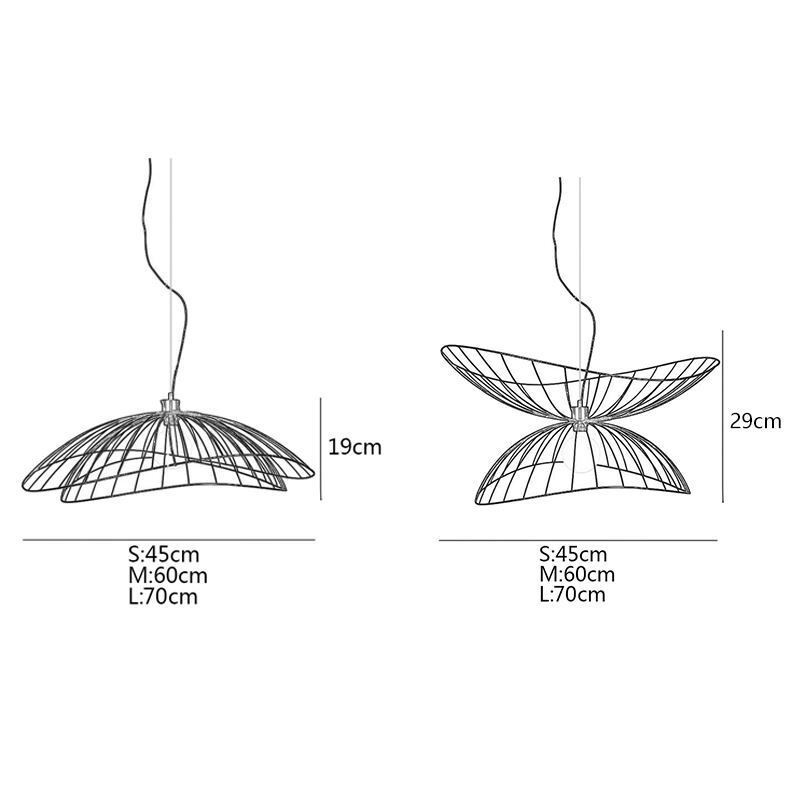 Lampada a sospensione moderna a forma di cappello, minimalista, 1 luce