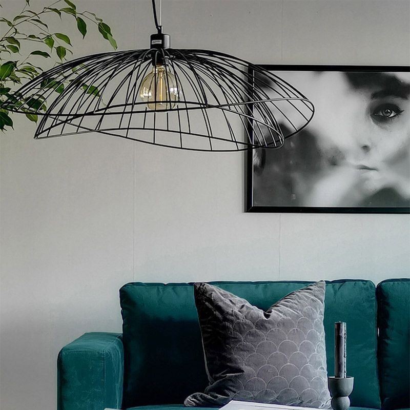Lampada a sospensione moderna a forma di cappello, minimalista, 1 luce
