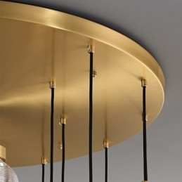Lampada a sospensione a grappolo in vetro di lusso, plafoniera americana
