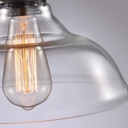 Lampadario moderno contemporaneo mini in metallo e vetro E26/E27 25 cm