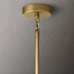 Lampada a sospensione in vetro ambra trasparente 90 cm 14 luci