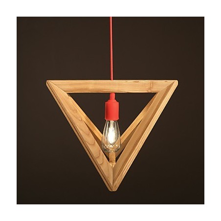 Lampadario mini nordico in legno di quercia, stile retrò decorativo