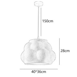 Lampada a sospensione moderna in resina con cavo regolabile 40×36×28 cm E26/E27
