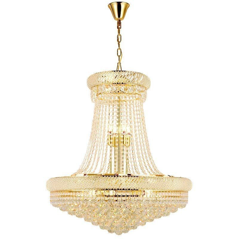 Lampada a sospensione moderna in cristallo 18 luci E12/E14 80x80x90 cm