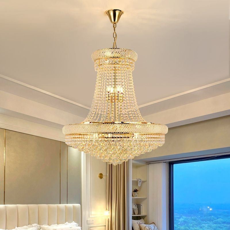 Lampada a sospensione moderna in cristallo 18 luci E12/E14 80x80x90 cm