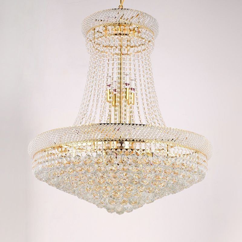 Lampada a sospensione moderna in cristallo 18 luci E12/E14 80x80x90 cm