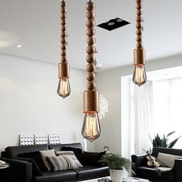 Lampadario mini stile tradizionale/classico in legno/bambù