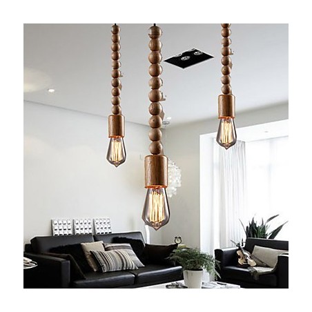 Lampadario mini stile tradizionale/classico in legno/bambù