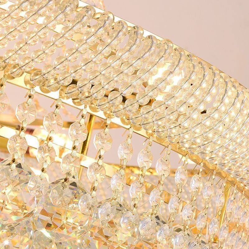 Lampada a sospensione moderna in cristallo 18 luci E12/E14 80x80x90 cm