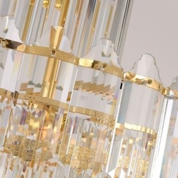 Lampada a sospensione in cristallo conico duplex di lusso