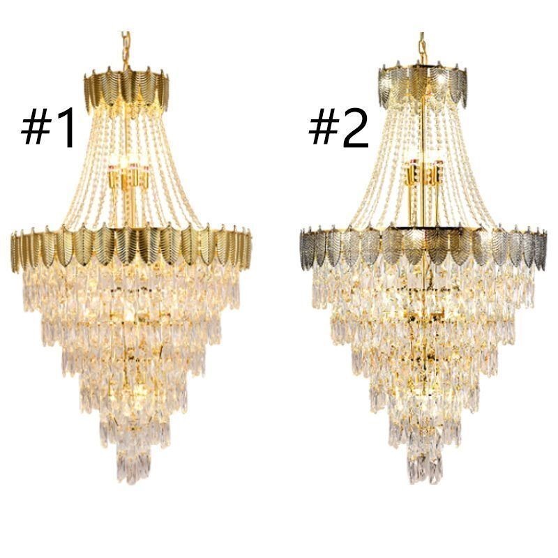 Lampadario a sospensione in cristallo conico, decorativo, duplex, 21 luci E12/E14