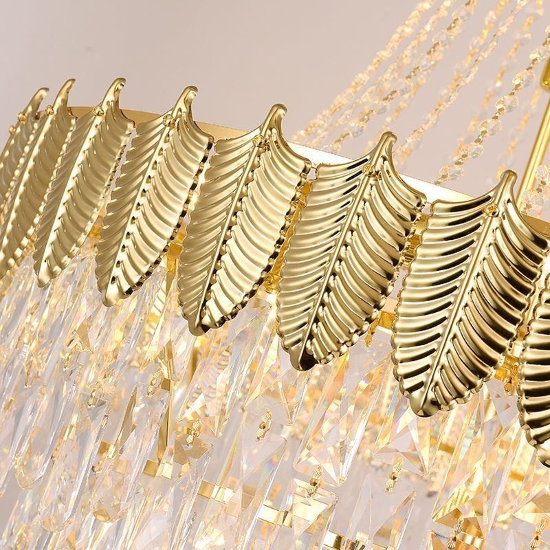 Lampadario a sospensione in cristallo conico, decorativo, duplex, 21 luci E12/E14