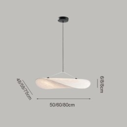 Lampada a sospensione da soffitto in tessuto di seta bianco caldo