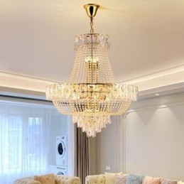 Lampadario a sospensione in cristallo moderno minimalista 21 luci E12/E14