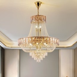 Lampadario a sospensione in cristallo moderno minimalista 21 luci E12/E14