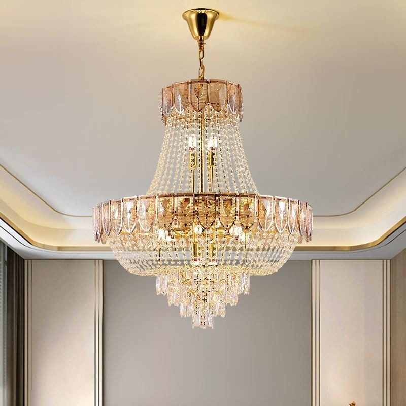 Lampadario a sospensione in cristallo moderno minimalista 21 luci E12/E14