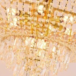 Lampadario a sospensione in cristallo moderno minimalista 21 luci E12/E14