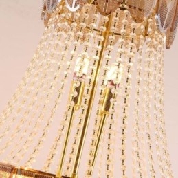 Lampadario a sospensione in cristallo moderno minimalista 21 luci E12/E14