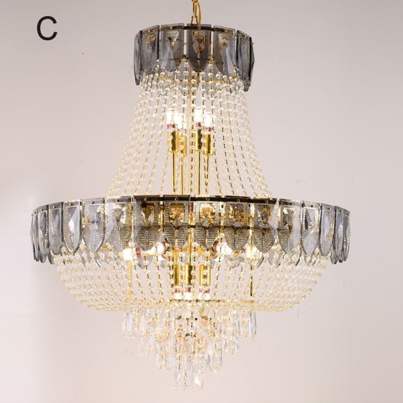 Lampadario a sospensione in cristallo moderno minimalista 21 luci E12/E14