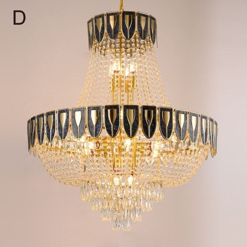 Lampadario a sospensione in cristallo moderno minimalista 21 luci E12/E14